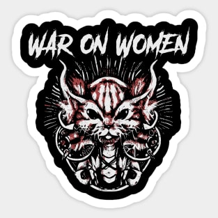 war on women and the dark fox Sticker